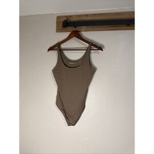 Abercrombie And Fitch Womens Large Tan Bodysuit Neutral Intimate Capsule